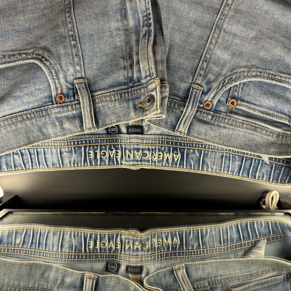 American Eagle scrunched jean shorts NWOT